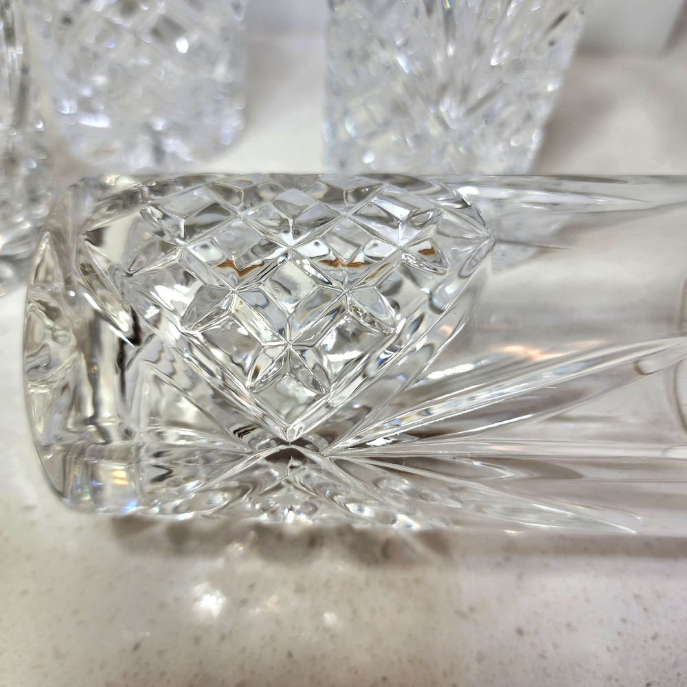 Set Of 4 Godinger Dublin Crystal Glass Set - Picture 2 of 9